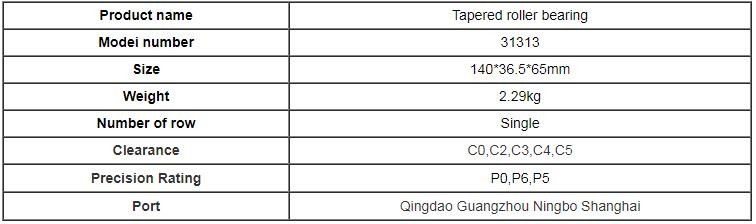 Βαλμένο φλάντζα ενιαίο με κωνικούς κυλίνδρους ρουλεμάν υπόλοιπου κόσμου 31313 για τη δόνηση μεταλλείας V1 V2 V3